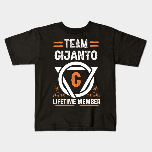 Team gijanto Lifetime Member, Family Name, Surname, Middle name Kids T-Shirt by Smeis